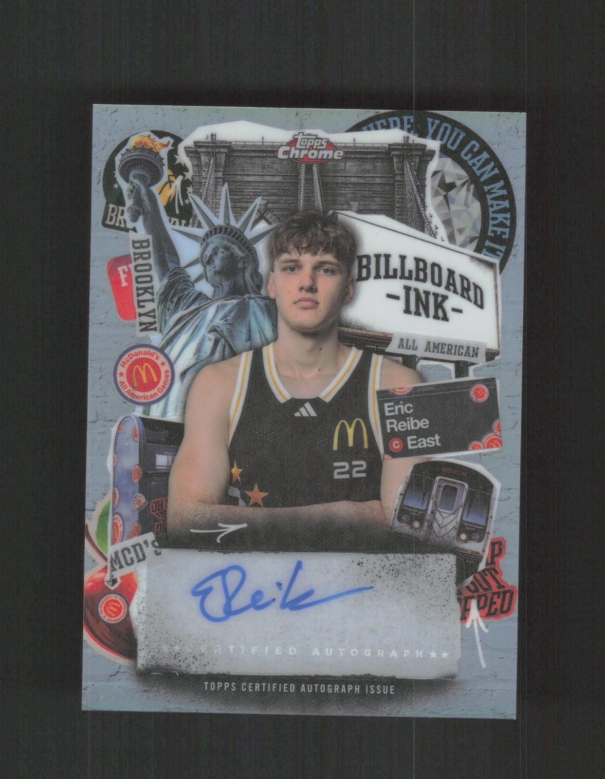 2025 Topps Chrome McDonald's #BI-ER Eric Reibe Billboard Ink AUTO