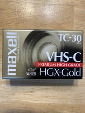 Maxell TC-30 VHS-C HGX-Gold sealed video cassette blank