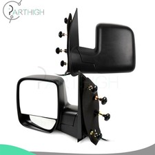 Black Exterior Mirrors For 2003-2014 Ford Econoline Pair Power Manual Foldaway