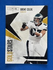 2010 Rookies & Stars Gold Stars Black #1 Brent Celek Eagles #/100