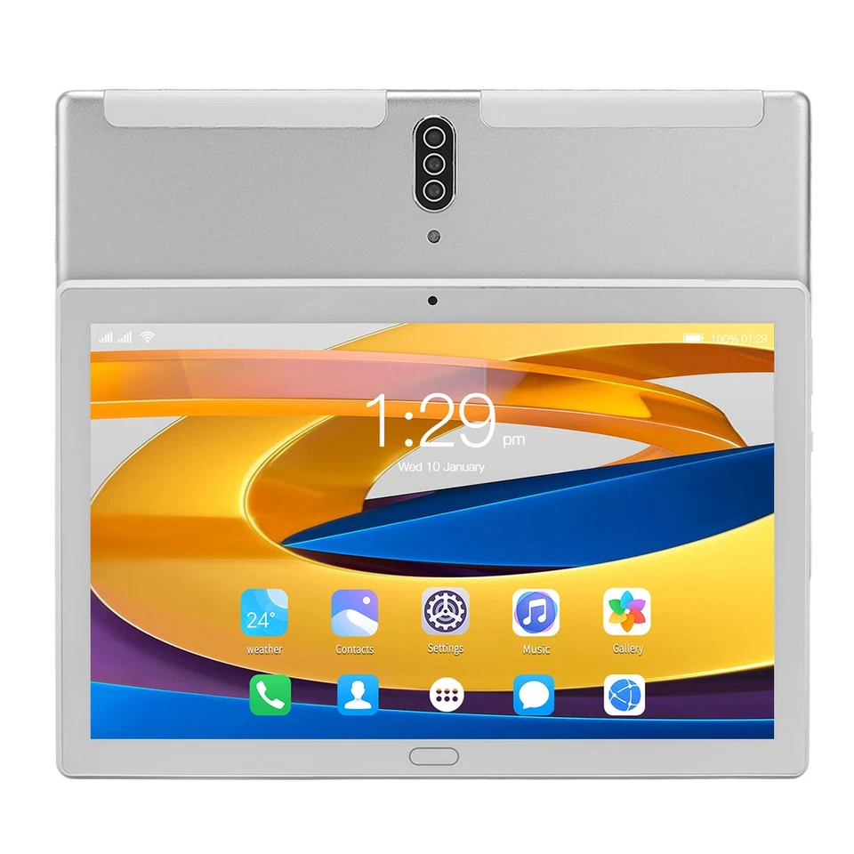 (Silber) 10,1-Zoll-Tablet mit 2 GB + 32 GB 3G-Telefon Dual-SIM-Karte Dual-Kamera - Bild 3 von 4