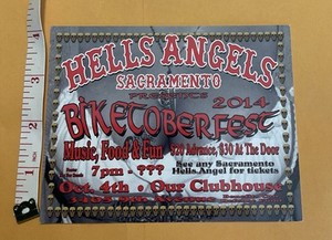 Hells Angels Sacramento,CA BIKETOBERFEST 2014 Flyer.