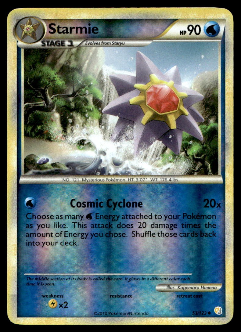Starmie HeartGold SoulSilver Reverse Holo 53/123 Pokemon TCG