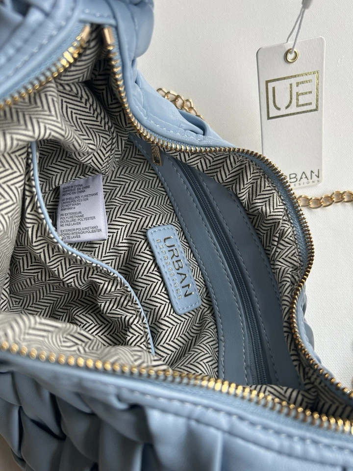 Bolsa azul Urban Expressions tecido tiracolo hobo bebê - Imagem 4 de 4