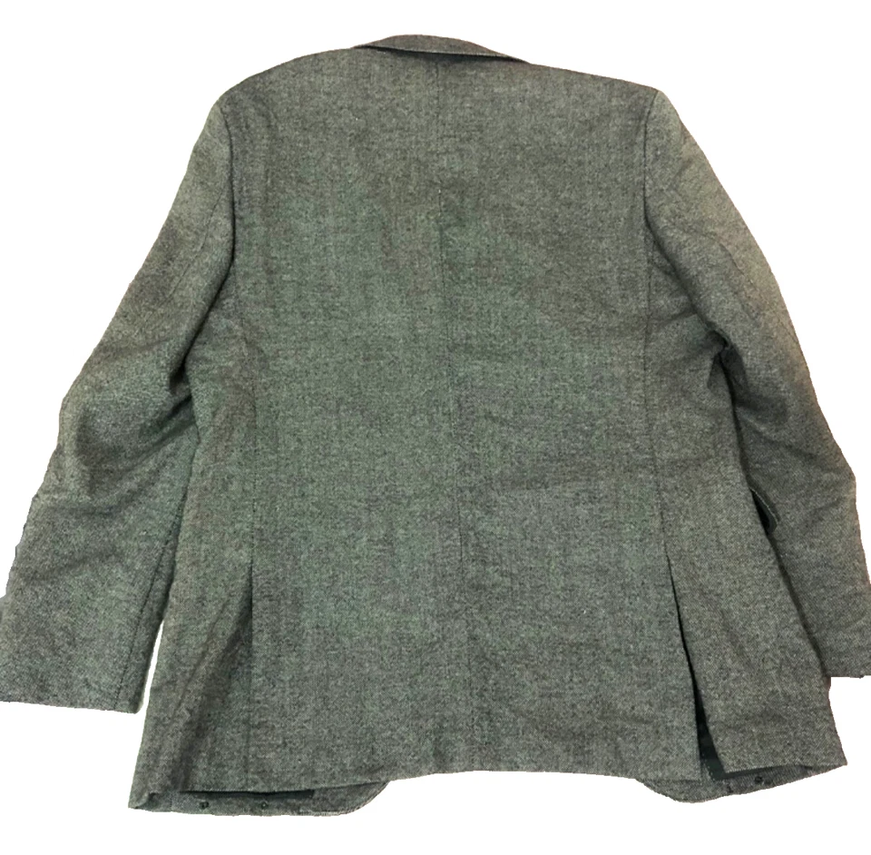 Mens Wool Blazer Coat ANGELICO Grey Super 140s Wool Blazer Jacket - Image 2 of 4