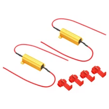 50W 2 Ohm Aluminum Shell Resistor Housing Resistor Wirewound Resistors 2pcs