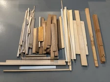Lot VTG Dollhouse Miniatures Random Building Supplies Lumber Molding Boards 1 Lb