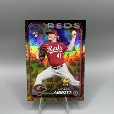 Andrew Abbott 2024 Topps Series 1 #214 Rabbits (RC) Reds SP Rookie Card Parallel. rookie card picture
