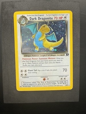Dark Dragonite 5/82 Team Rocket Holo Rare 70 MP English Pokémon Card WOTC