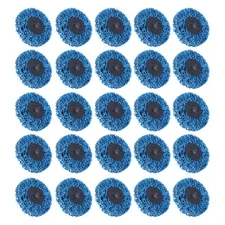 25 Pack 3" Blue Quick Change Easy Strip & Clean Discs For Paint Rust New