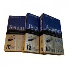 Sony Betamax L-750 Video Blank - Lot of 3 - NEW/SEALED