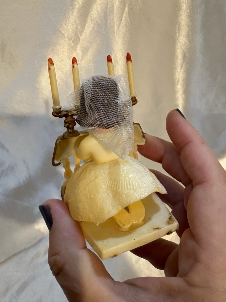 First Communion Cake Topper Girl Figure Candles Gift Confirmation VINTAGE - Image 3 of 4