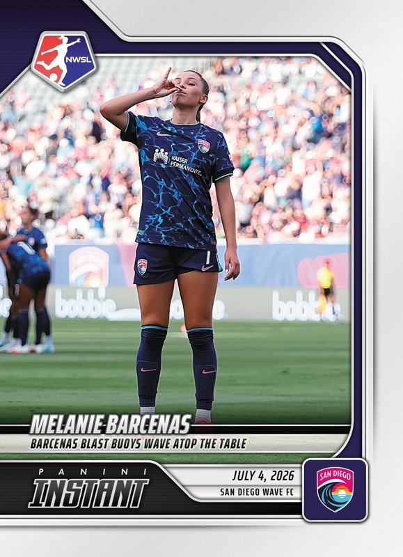 2026 Panini Instant NWSL #91 Melanie Barcenas San Diego Wave FC PRESALE