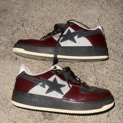 A Bathing Ape Low Cut Sneakers Bape Ozxshm191006J Size 9 BAPESTA