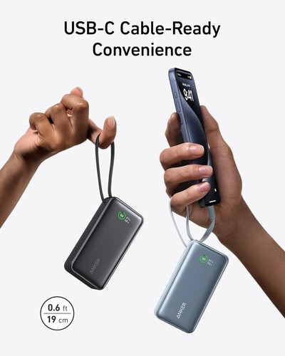 Anker Nano Power Bank USB-C Cable 10000mAh Portable Charger PD 30W for iPhone 15 - Picture 3 of 6