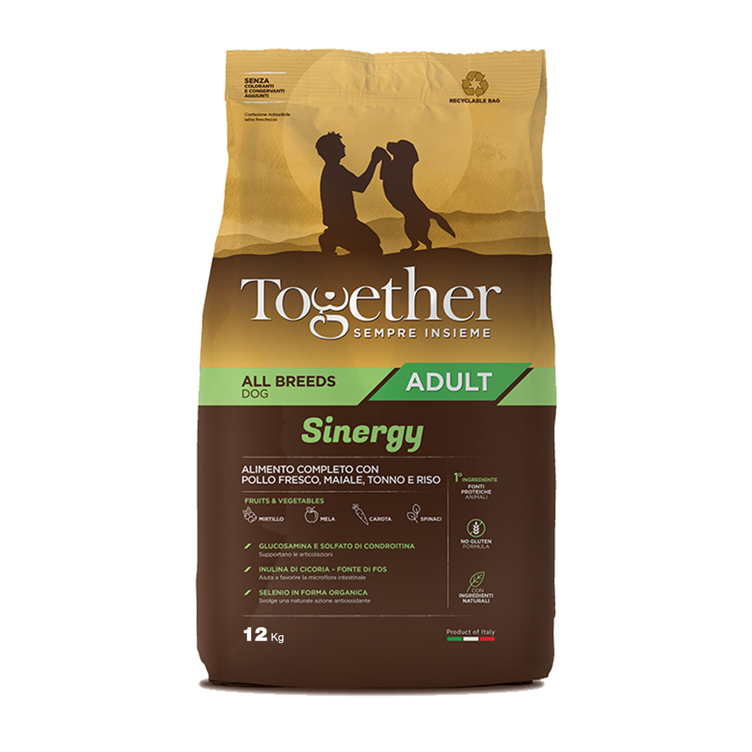 Together Adult Sinergy: il Miglior Cibo per Cani Pollo e Maiale 12kg