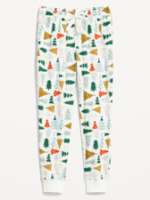 NWT Old Navy O Christmas Tree Cotton Flannel Jogger Pajama Pants Women's Medium