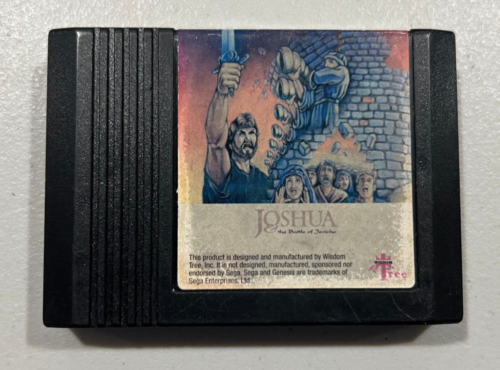 Joshua the Battle of Jericho Sega Genesis Cartridge Wisdom Tree - Afbeelding 1 van 3
