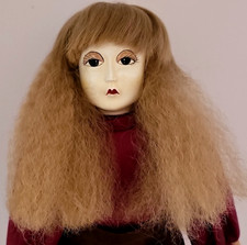 Tallina's Long Crimped Hair Zigzag Waves Dark Blonde Size 10 Doll Wig