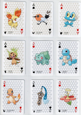 POKEMON POKER XY 2013 Playing Cards Set 54/54 Charizard Blastoise