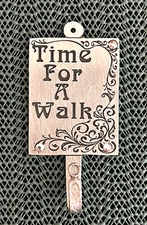 Pewter Dog Leash Hook ~ Leash Holder ~ Time For A Walk
