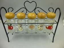 UNIQUE PILLSBURY DOUGHBOY 5 PLACE SPICE RACK / PROMPT SAFE SHIPPING