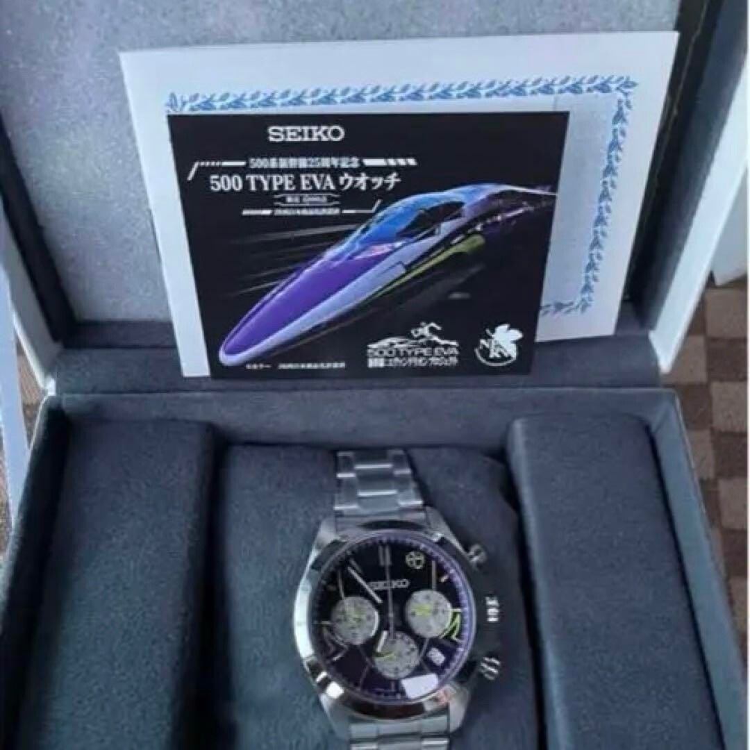SEIKO × Evangelion 25th anniversary wristwatch working Unused Mens