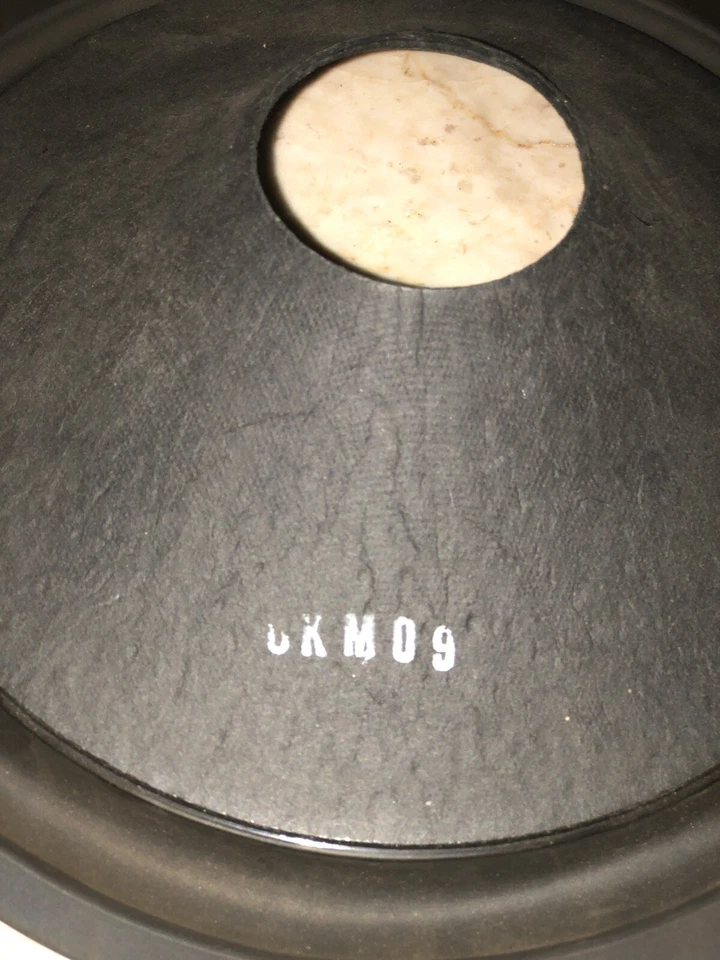 2 piezas. "Cono de papel de 10"" borde de goma (sólido como roca), raro, piezas de altavoz, N.O.S. Foto 3 de 3