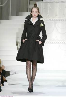 Trenchcoat VIKTOR ROLF H&M 34 XS schwarz Mantel Designer coat black 