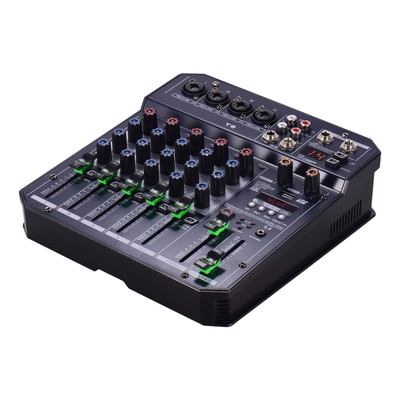 Portable 6-Kanal-Soundkarte Mischpult Audio-Mixer Eingebauter 16 N6Z7