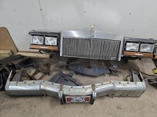 1975-1990 GM Headlight Buckets Stainless Trim Rings 4x6 Head Light Lamp Full Set