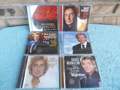 WHOLESALE LOT OF 6 BARRY MANILOW FAVORITES  CDS INSTANT COLLECTION.