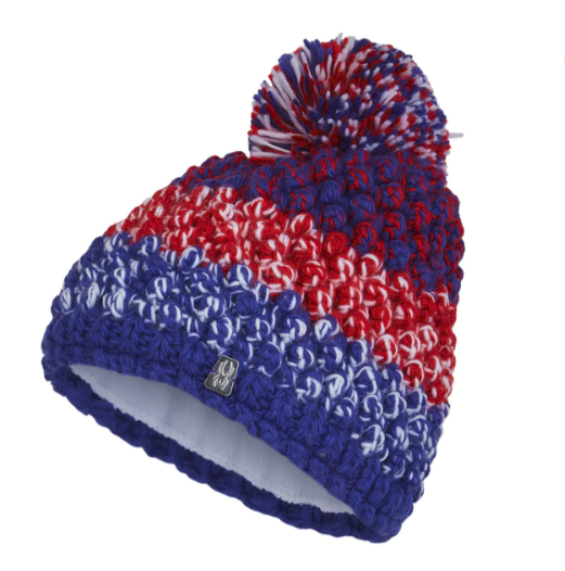 Spyder Girls Brrr Berry Knitted Bobble Hat In Blue My Mind. One Size (R12)