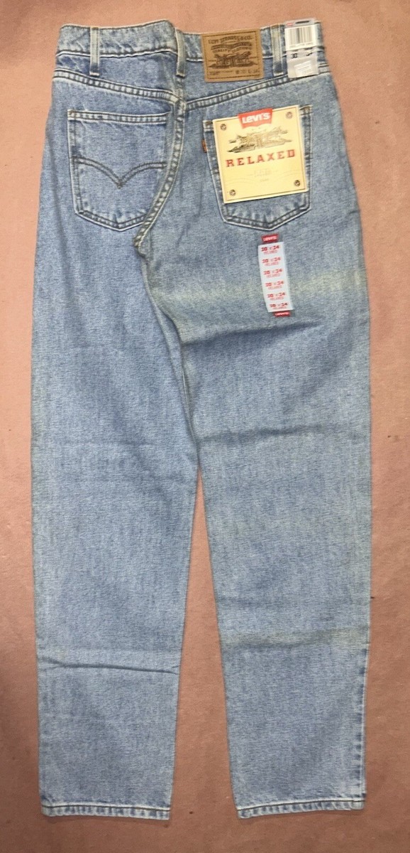 S*U様 W34 L30 90s Levis DEADSTOCK 550-415 Vintage 1990's Levis 550 Jeans, Mens Relaxed Fit, Deadstock Adult
