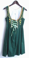 Damen Trachten Dirndl ärmellos grün m. Stickerei Gr. 34 v. Oscar Trachten