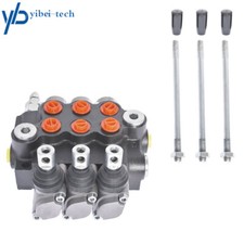 3 Spool Hydraulic Directional Control Valve 11GPM Double Acting 3600 PSI