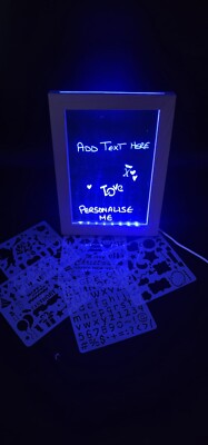 Personalisierte 3D Nachtlampe, Farbwechsel, eigene Nachricht schreiben, dekorieren