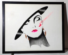 Vintage 1987 Airbrush Painting Outsider Art by Leo Tiger RARE