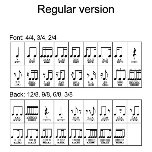 Reusable Rhythm Practice Card Portable Note Training Card - Photo 5/10
