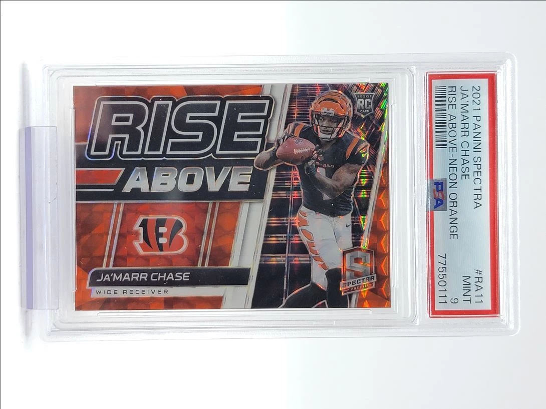 JaMarr Chase Panini Spectra Rise Above #RA11 Neon Orange