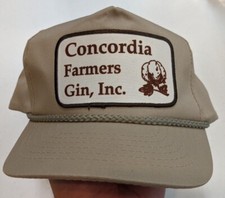 Vintage Concordia MO Farmers Gin Trucker Hat Decor Rare Farming