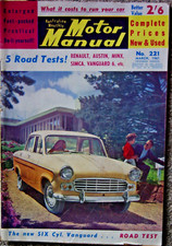Motor Manual 1961 Mar Ford Falcon XK Offenhauser Holden Pininfarina PFX Stirling