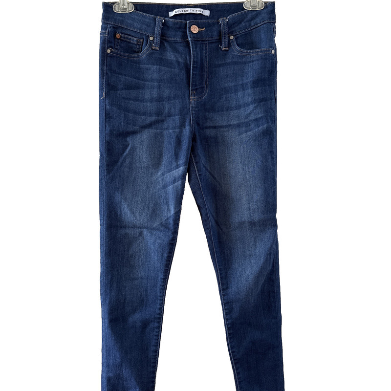 Women's Celebrity Pink High Rise Ankle Skinny Medium Wash Denim Jeans Size 3/26