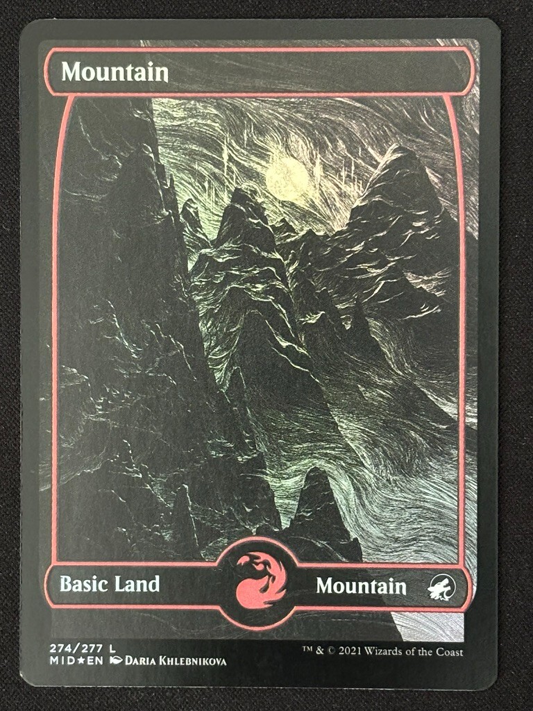 1x MTG Mountain (Foil) - Innistrad: Midnight Hunt (MID) #274