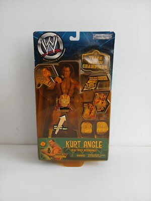 WWE Kurt Angle Trash Talkin Champions Wrestling Figur Originalverpackt mit Zubehör