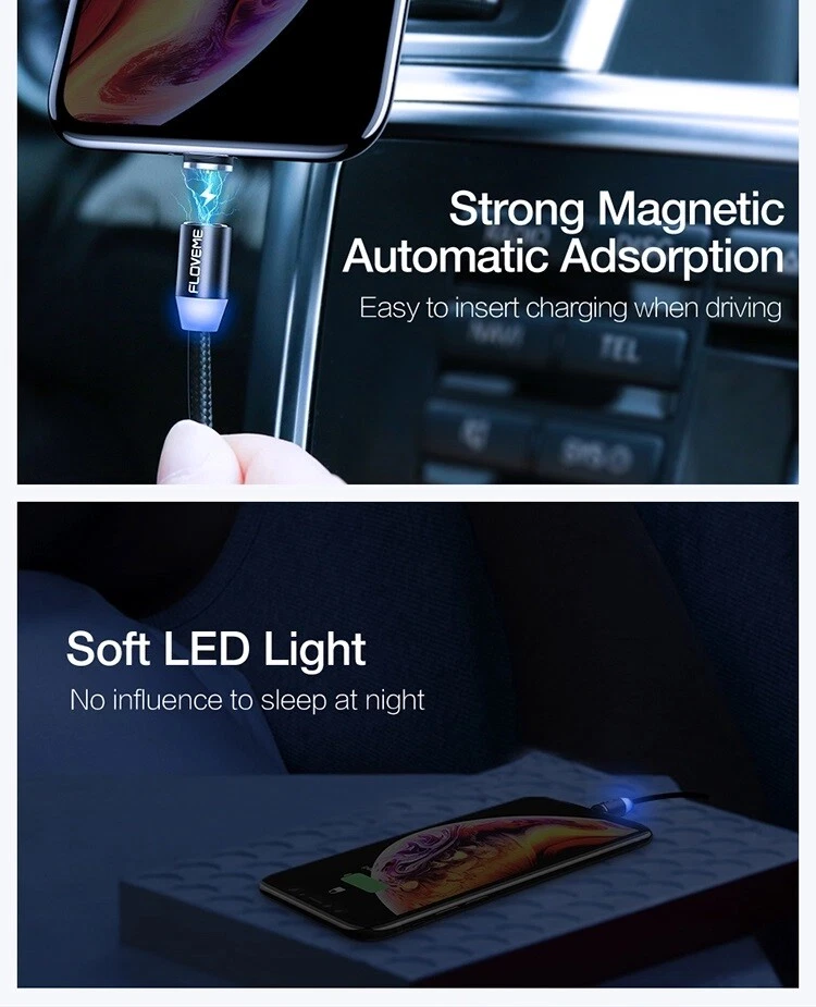 2 in pack Magnetic Type C Cable Heavy Duty Charger Charging Cord - Image 4 of 4