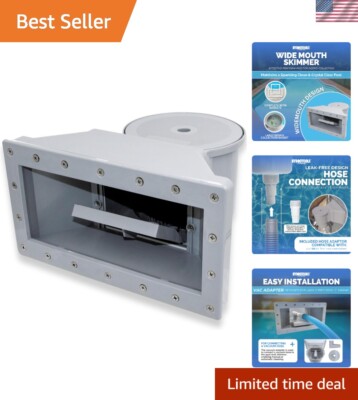 Standard Wide Mouth Above Ground Pool Skimmer with Snap-In Weir   14.5'' x 14.1''