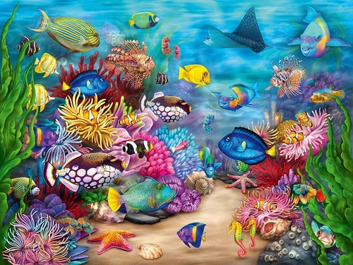 Rompecabezas Tropical Reef Life 750 piezas gran formato de Ravensburger - Imagen 2 de 2