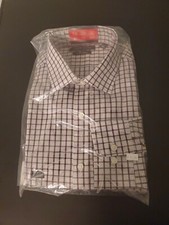 Dress Shirt $85 Tommy Hilfiger Mens PEACOAT Slim-Fit THFlex Stretch 17.5 34/35
