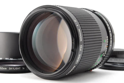 W/Hood [Near MINT ] Canon New FD NFD 100mm f/2 MF Telephoto Lens From JAPAN